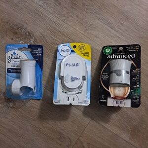 Lot of Three Glade, Febreze & Air Wick Plug-In Warmers White NIOP